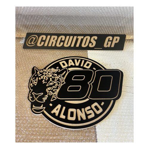 Logo David Alonso 80 en madera