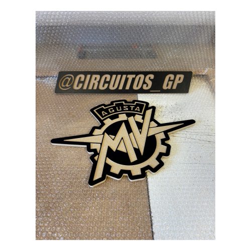 Logo MV Agusta en madera
