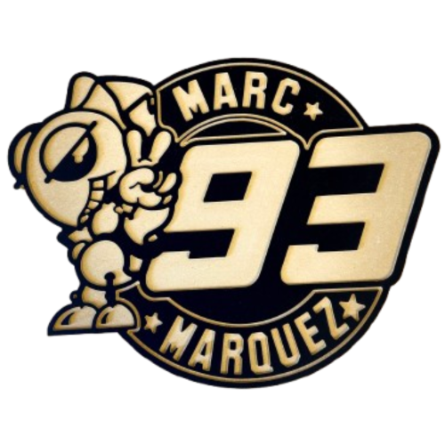 LOGO MARC MARQUEZ MADERA 93
